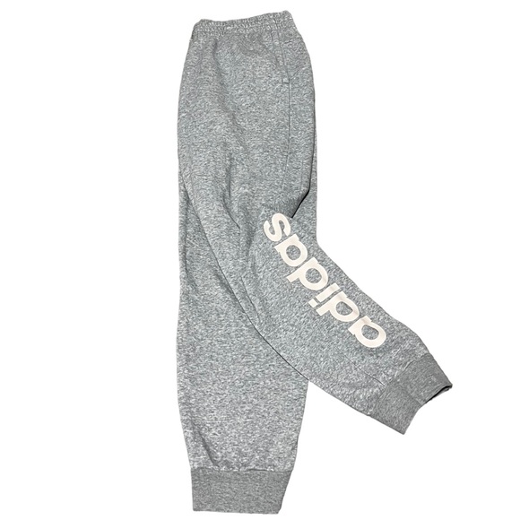 adidas Pants - Adidas Women’s Athletic Grey Pink Joggers Sweatpants Spell Out Sz XL